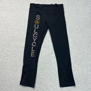 Lululemon x Soul Cycle Pants Womens Size 4 Black Capri Leggings Performance